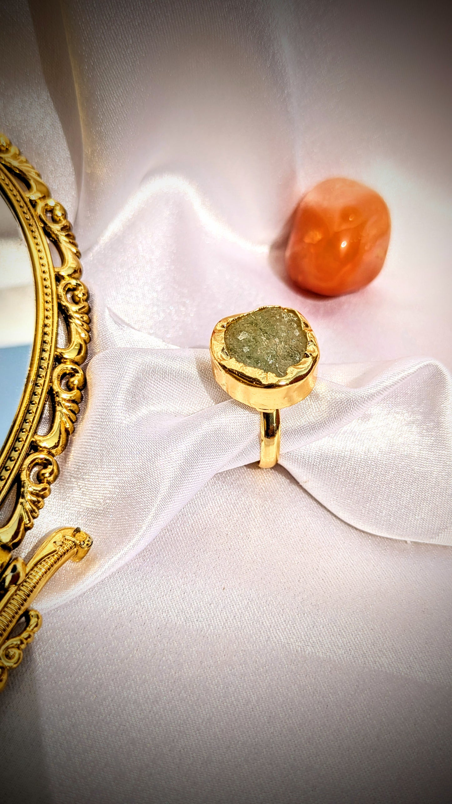 Verdant Glow Adjustable Ring